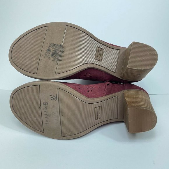 TOMS Majorca Peep Toe Perforated Ankle Bootie - Picture 7 of 8